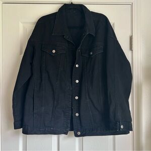 SHEIN black denim jacket size 2x